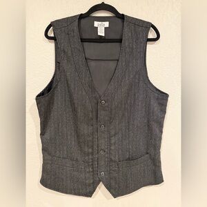 Gray Pinstripe Vest